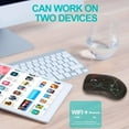 thumbnail image 3 of Visland Wireless Bluetooth Mouse Slim Dual Mode 2 4GHz 3 Adjustable DPI 6 Buttons Rechargeable Silent Bluetooth Wireless Mouse with Adapter for Laptop iPad OS and Above, 3 of 8