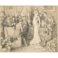 thumbnail image 3 of Nevil 24x20 Black Modern Framed Museum Art Print Titled - Scenes Of Sarah Bernhardt's Life 1, 3 of 5