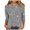Grey, variant on Black Juniors Tops, 3/4 Sleeve Lightweight Button Down Shirt Women, Weekend Polyester Athletic Tops, Women's Three Quarter Sleeve Sequin Print Fashionable Casual T Shirt