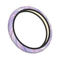 thumbnail image 3 of YFYANG Universal Elastic Watercolor Purple Stripes Car Steering Wheel Cover, Non-Slip Sweat Absorbent, 3 of 8