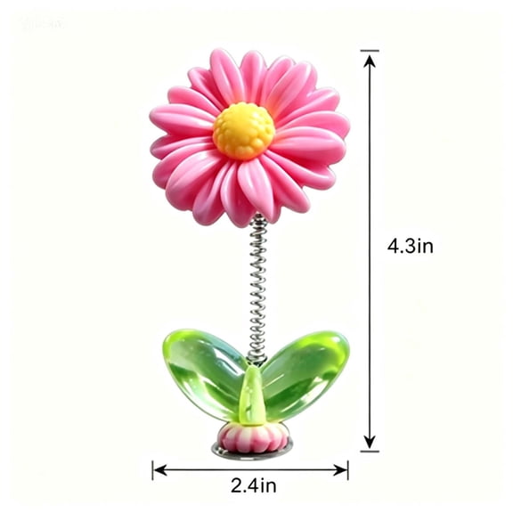 5‑Pack Resin Sunflower Car Dashboard Decor Ornaments,2.20×1.02×0.39In Bright‑Colored Auto Interior Decor Accessories,Easy‑Place Cute Vehicle Ornament Gift for Car‑Lovers