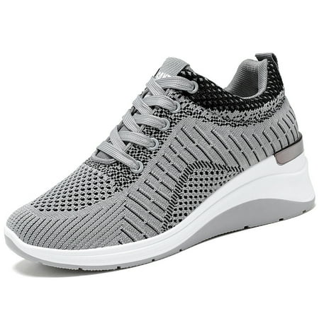

2024 spring and autumn new style height-enhancing women s shoes thick-soled shoes breathable casual sports shoes for women
