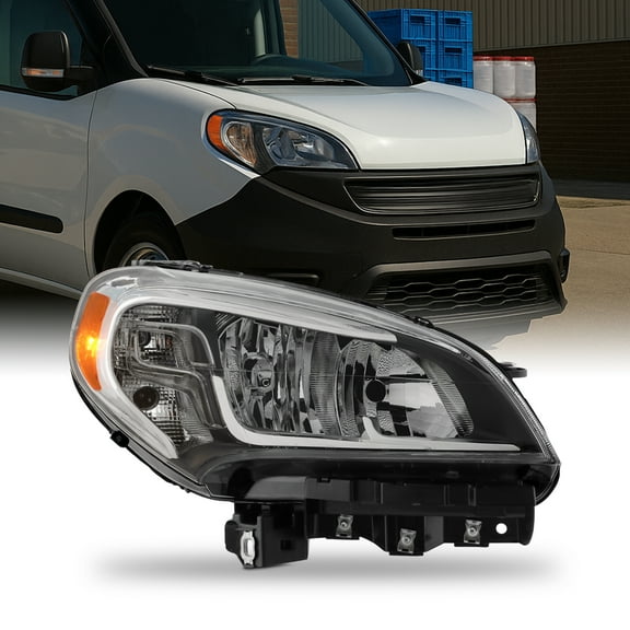 AKKON - Fits 2015-2022 RAM ProMaster City Chrome Headlight Headlamp Driver Passenger Right Side Replacement 15-22