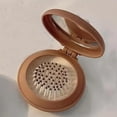 thumbnail image 1 of 1 Pce Ensemble de Mini Peigne Mignon Couleur Abricot & Miroir, Peigne de Massage Portable Coussin d'Air Rond avec Miroir de Poche Pliable, Outil de Coiffure Compact pour Femmes & Filles., 1 of 6