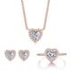 thumbnail image 3 of Pendientes para mujer, regalos para mujer, collar con colgante de corazón de clavícula de cristal eterno con diamantes, pendientes para mujer, 3 of 4
