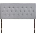 thumbnail image 1 of Modway Clique Tufted Button Diamond Pattern Linen Fabric Upholstered King Headboard in Gray, 1 of 2