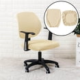 thumbnail image 3 of Office Computer Chair Stretchable Rotating Chair Seat covers office Covers Beige, 3 of 8