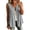 Gray, variant on Stralyhd Button Down Shirts for Women Sleeveless Loose Fit Color Shirts V Neck Linen Blouses Lightweight Beach Outfits Khaki XL