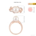 thumbnail image 5 of ANGARA Freshwater Cultured Pearl Olive Leaf Vine Ring in 14K Rose Gold for Women | June Birthstone, Birthday, Anniversary, Jewelry Gift for Women | Pearl Ring, 5 of 8