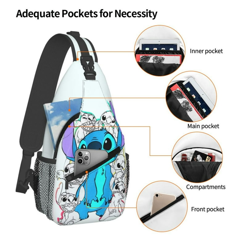 Lilo Stitch Sling Bag Crossbody Sling Backpack Chest Bag Daypack Purses Shoulder Bag For Women Men Travel Hiking