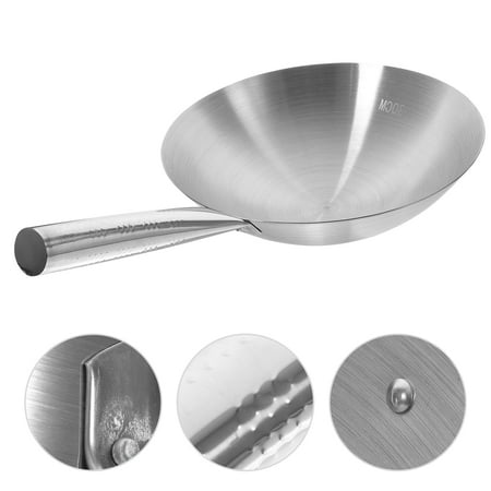 

Yuangui Stainless Steel Nonstick Wok Pan with Stay Cool Handle for Gas/Electric Cooktops