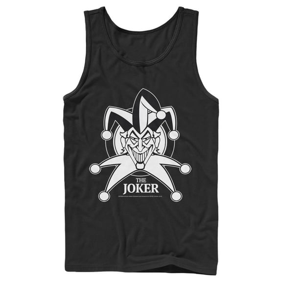 Men's Batman Joker Emblem Tank Top Black Medium