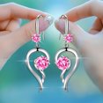 thumbnail image 5 of YUEHAO accessories Earrings Fashion Earrings Stainless Steel Round Earrings Women Creative Earrings Diamond Dangling Earrings For Women Pink, 5 of 5