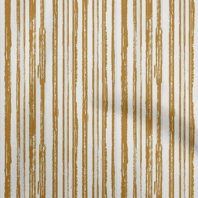 oneOone Viscose Chiffon Dark Mustard Fabric Striped Line Craft Projects Decor Fabric Printed By The Yard 42 Inch Wide