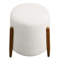 thumbnail image 4 of Riven Upholstered Boucle Fabric Ottoman in Cloud, 4 of 9