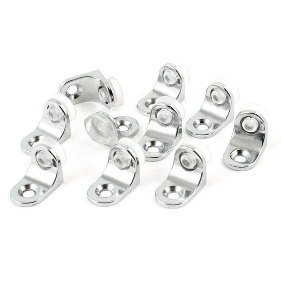 Unique Bargains Corner Glass Furniture Shelf Support Suction Bracket 0.98" x 0.5" 10Pcs