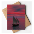 thumbnail image 1 of Ocean Red Sky Boat People Picture Greeting Cards You are Invited Invitations, 1 of 3