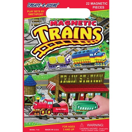Lauri Create-A-Scene Magnetic Playset - Trains