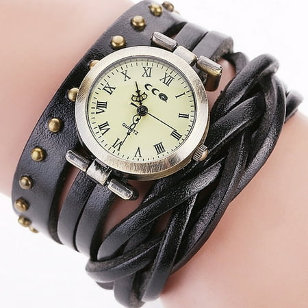 Nigella Multi-Band Vegan Leather Wrap Watch