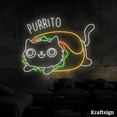 thumbnail image 4 of Craftnamesign Purrito Neon Sign, Cute Cat LED Sign, Tacos Restaurant Decor, 4 of 4
