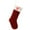 Red and White Edge, variant on Christmas Stockings with Initials, 26 Letters Embroidered Red and White Edge Knitted Xmas Stocking, Holiday Party Fireplace Hanging Decoration (X)