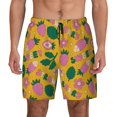 thumbnail image 3 of Uemuo Strawberry Pattern Mens Swim Trunks Quick Dry Board Shorts with Mesh Lining, Stretch Beach Shorts Quick Dry No-Chafing Board Shorts-3X-Large, 3 of 9