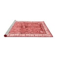thumbnail image 2 of Ahgly Company Machine Washable Indoor Square Geometric Red Traditional Area Rugs, 8' Square, 2 of 4