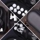 thumbnail image 5 of GOOHOCHY Bolsa de almacenamiento para auriculares EVA resistente a la presión, con cremallera, 10 unidades (negra), 5 of 6
