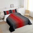 thumbnail image 4 of Erosebridal Red Black and Grey Comforter Set Twin,Rainbow Ombre Bedding Set Aesthetic Room Decor for Women Men,Gradient Colorful Comforter Sets Abstract Quilt Bed Set 2Pcs, 4 of 5