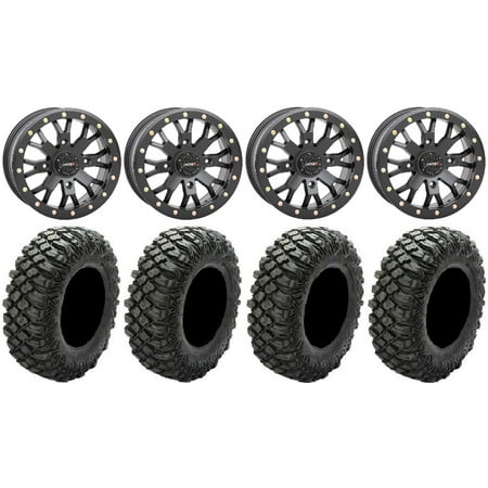 System 3 SB-4 Black (4+3) 14 Wheels 30 Crawler XG Tires Polaris RZR XP 1000 / PRO XP / Ranger XP 900/1000