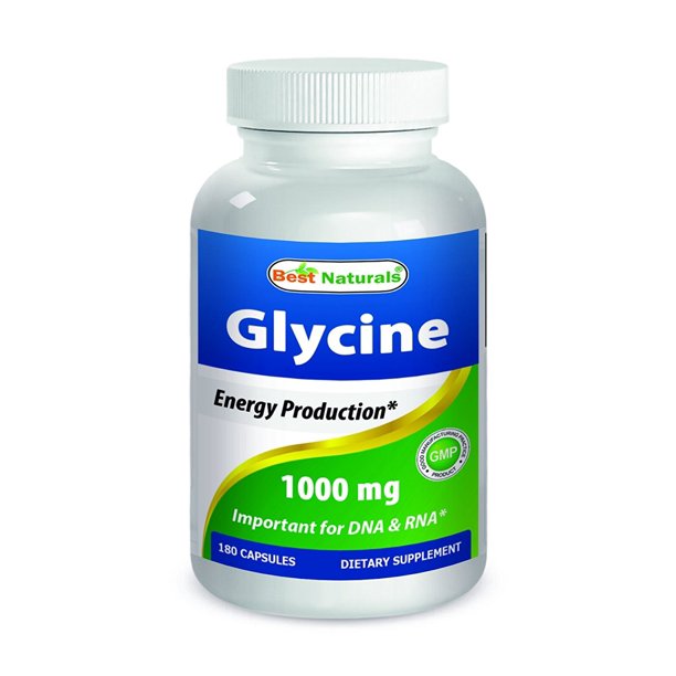 Best Naturals Glycine Supplement 1000 Mg for Energy Production, 180