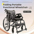 thumbnail image 2 of Olurrisa Lightweight Sports Wheelchair Foldable Mute Wheelchair Aluminium Wheelchair,Suitable ,for Teenagers, Adults, Seniors, 2 of 9