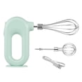thumbnail image 1 of Batidor de crema de huevo eléctrico, batidor de crema de cocina automático ajustable de mano, batidora de mantequilla, agitador, herramientas Herramientas y accesorios para hornear verde 2 varillas Injueey HA007445-04B, 1 of 6