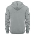 thumbnail image 3 of Mens Hoodies Pullover 2025 Fall Winter Long Sleeve Quarter Zipper Plain Tactical Hoodie with Pockets Hooded Sweatshirt, 3 of 4