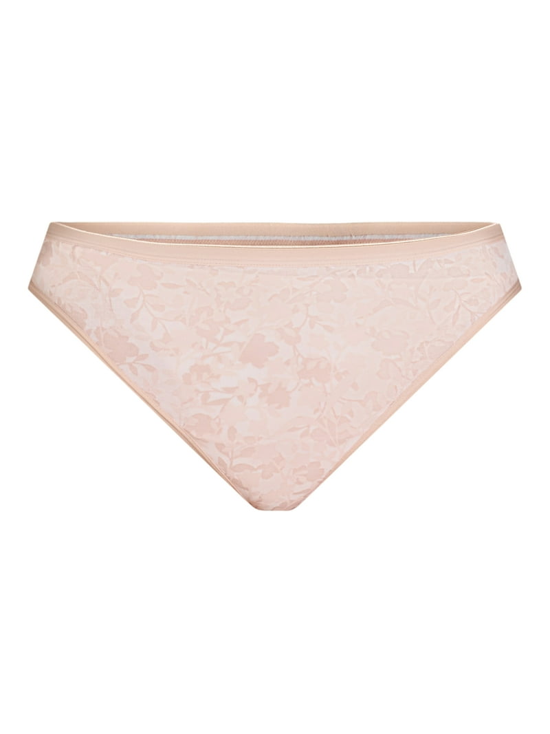 2 Pair Secret Treasures Women Rayon Lace Thong Panties Black Size XS(0-2) New