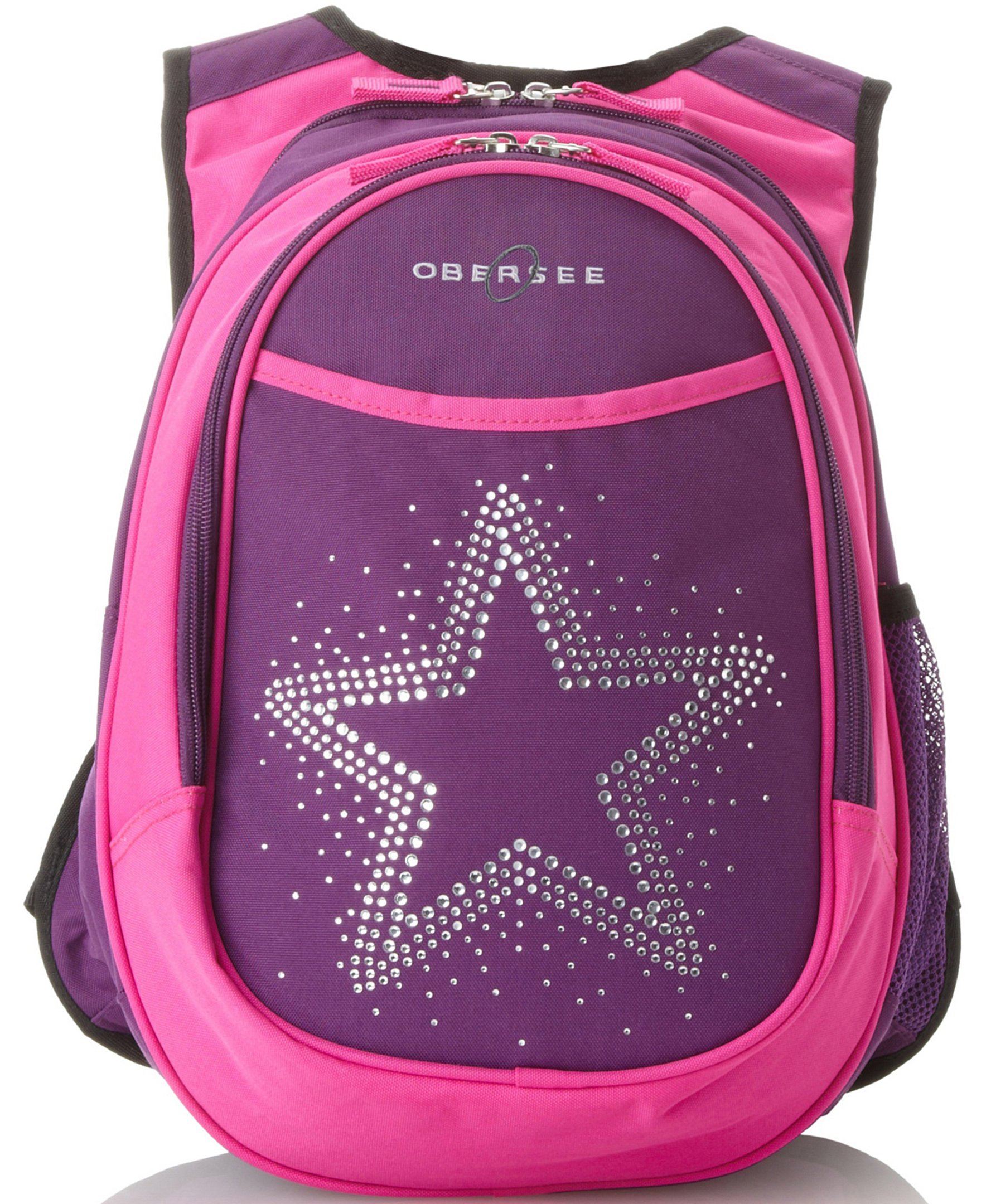 O3KCBP003 Obersee Mini Preschool All-in-One Backpack for Toddlers and Kids with integrated Insulated Cooler | Bling Rhinestone Star - image 1 of 5