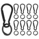 thumbnail image 1 of Uxcell 10 Pcs Clip de Resorte, Gancho de Llave de Resorte con Anillo O, Clips de Llave de Color Caramelo Multipropósito para Manualidades de Lanyard, Camping y Mochilas, Negro, 1 of 7