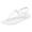White, variant on Women's Flat Sandals Adjustable Slip on Flip Flops Lightweight Beach Shoes Solid Color Summer Dressy Flat Shoes Beige Size 6.5