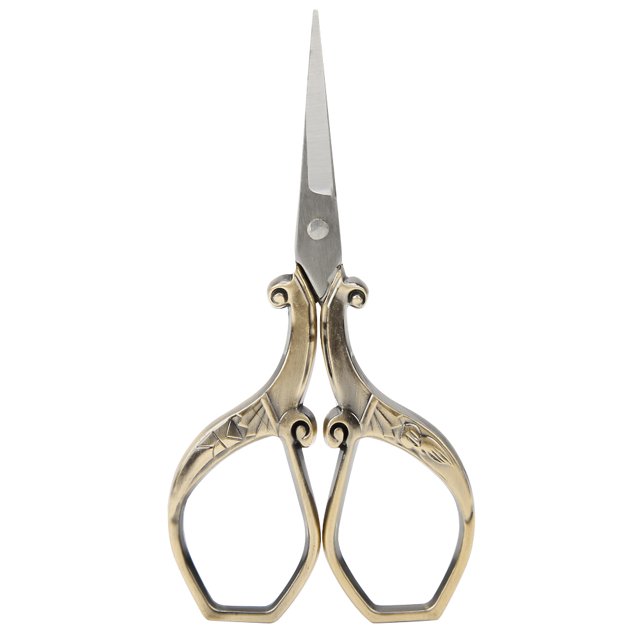 European Retro Cross Stitch Scissors Vintage Craft Sewing Shears Embroidery Tool (Bronze)