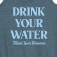 thumbnail image 3 of Instant Message - Drink Your Water Mind Your Business - Women's Racerback Tank Top, 3 of 6
