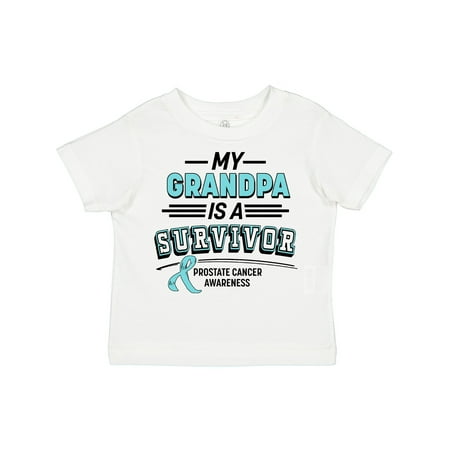 

Inktastic My Grandpa is a Survivor- Prostate Cancer Awareness Gift Toddler Boy or Toddler Girl T-Shirt