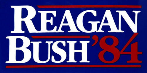 CafePress 2x3 Refrigerator Magnet Rectangle Magnet Reagan Bush 1984 