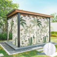 thumbnail image 6 of Green Palm Tree Outdoor Curtains for Patio Waterproof, Windproof Privacy Curtains with Weighted Bottom, Summer Beach Cactus Outside Drapes for Picnic Garage Backyard Cabana 54"x108" 2 Panel, 6 of 8