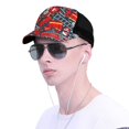 thumbnail image 4 of Picia Fire Sign Pattern Trucker Hat,Baseball Cap,Sun Protection Cap,Stylish Headwear,Leisure Cap,Outdoor Sports Cap, 4 of 7