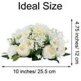 Fake Flowers Kissing Ball for Wedding Centerpieces Set of 10 White