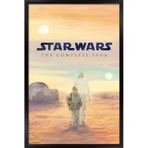 Star Wars: Saga - Blu Ray Box Wall Poster, 14.725" x 22.375", Framed