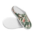 thumbnail image 3 of JUNZAN Palm Trees and Tropical Print Cozy Slippers for Men& Women,Fuzzy Slip-on Slippers TPR Sole Slippers Plush Lining House Shoes for Indoor & Outdoor-8, 3 of 7