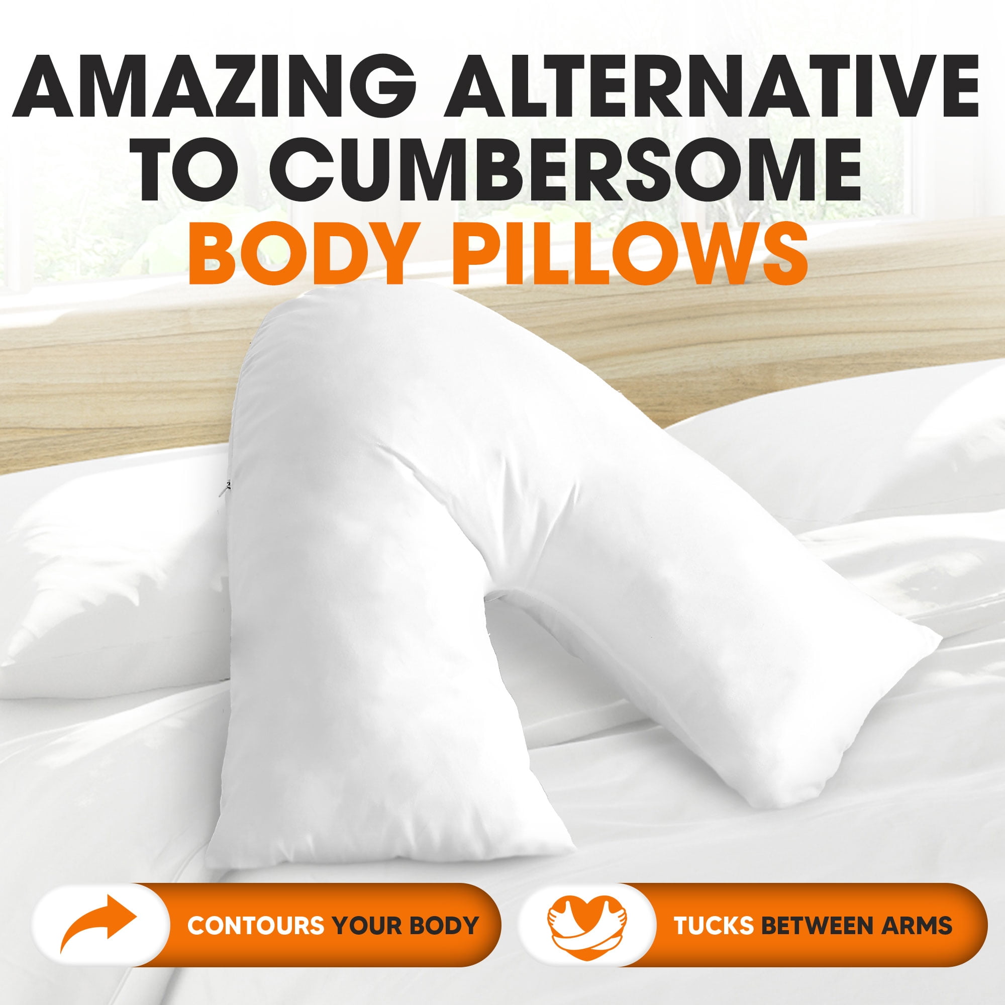 Hypoallergenic Down Alternative Pregnancy V Pillow - By Cheer Collection