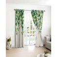 thumbnail image 3 of Country Leaves Blackout Curtains for Bedroom/Living Room, Thermal Insulated Kitchen Curtains, Spring Green Leaf Branches Vine Botanical Grommet Darkening Window Treatment Drapes 52"x72"x2, 3 of 8