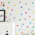 thumbnail image 1 of Adhesivo de pared de puntos de color, Adhesivo de pared de puntos para habitación de niños/bebés, Adhesivo de pared de acuarela para habitación de niña, Adhesivo de pared de círculo extraíble para de TUNC Sencillez, 1 of 5